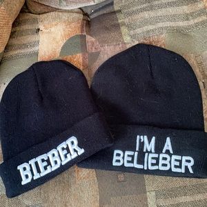 Justin Bieber Black Beanies bundle